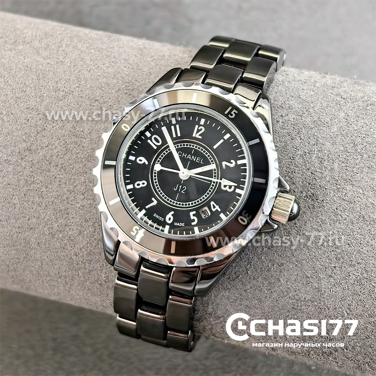Chanel J12 Black small (01530) Копия часов Chanel J12 Black small (01530)