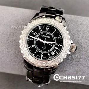 Chanel J12 Diamonds Black (00922)