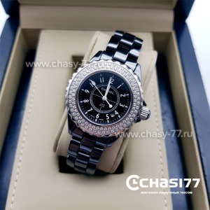 Chanel J12 Diamonds Black small (01523)