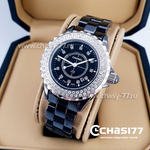 Chanel J12 Diamonds Black small (00934)