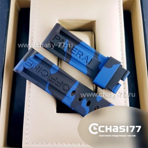 Копия ремешок Panerai мужской синий хаки (06536)