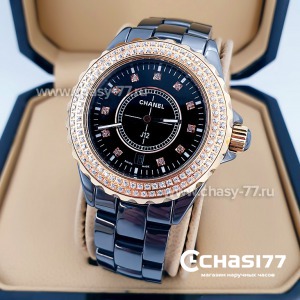 Chanel J12 Diamonds Black (14765)