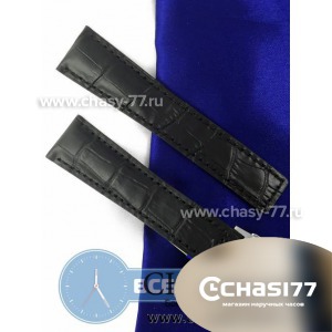 Копия Кожаный ремешок Tag Heuer черный (05590)