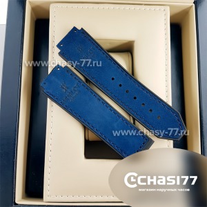 Копия Ремешок для часов Hublot Classic синий - бархат (05596)